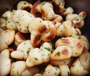 Homemade garlic knots